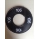 Maatring 9 cm zw/wit 106 